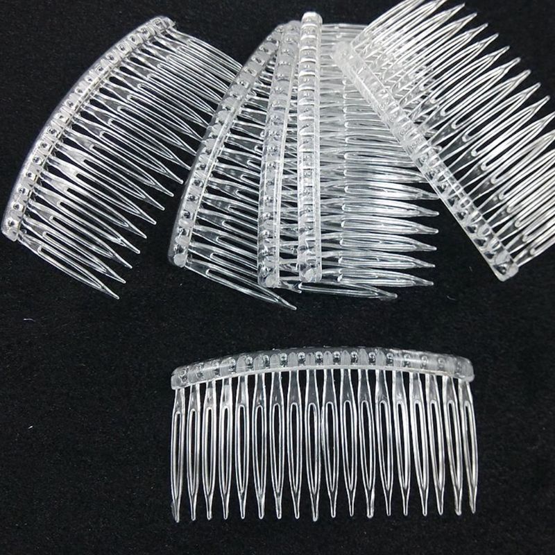 ✿ Giá Đỡ Lược Cài Tóc 15 Răng 7x5cm Bằng Nhựa DIY Dành Cho Cô Dâu Trong Ngày Cưới