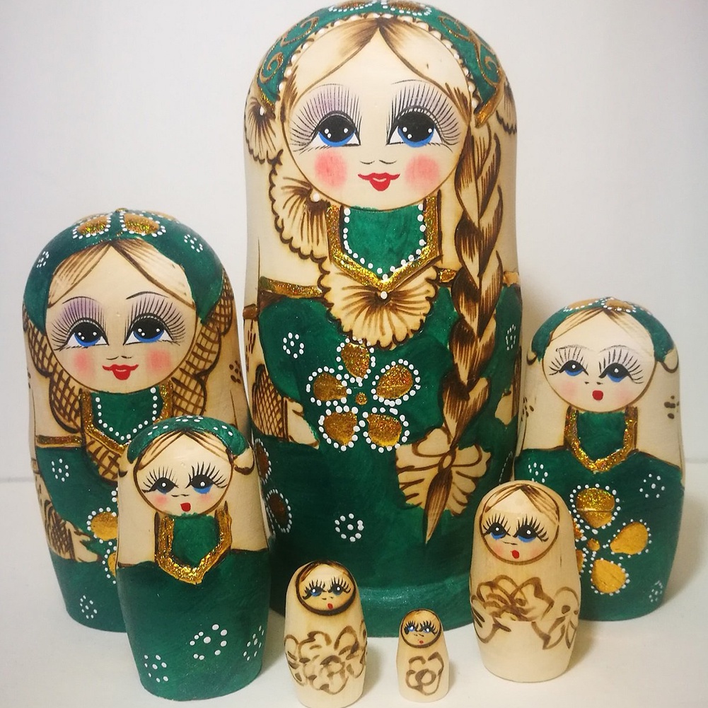Bộ 7 Búp Bê Nga Matryoshka Bằng Gỗ Cho Bé