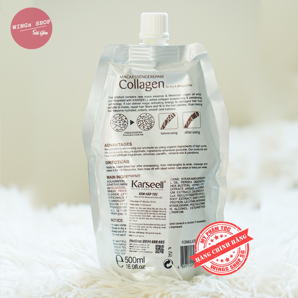 Kem Hấp - Ủ- Xả Phục Hồi Tóc Collagen Karseell Maca 500ml | Hàng Chính Hãng | BigBuy360 - bigbuy360.vn