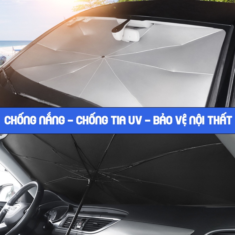 Ô Dù Che Nắng Kính Ô Tô Cao Cấp, Cách Nhiệt, Chống Tia UV &amp; Giúp Bảo Vệ Nội Thất Trong Xe