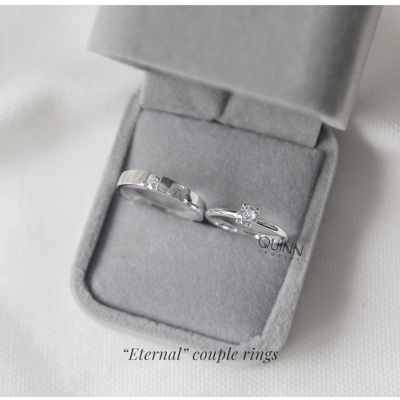 Nhẫn đôi Eternal, Nhẫn đôi bạc 925, nhẫn couple đính đá
