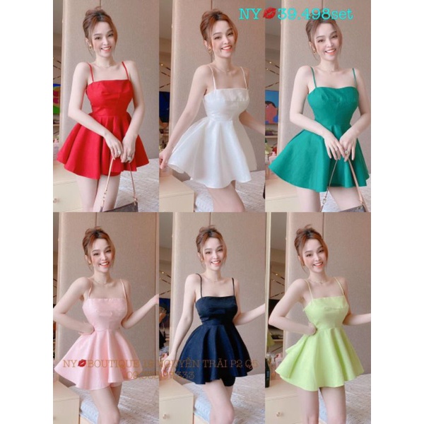 Set áo 2 dây cúp ngực + quần short