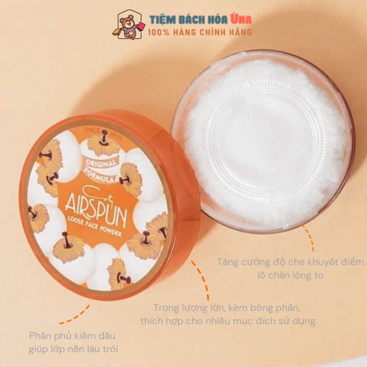 [US] Phấn phủ bột kiềm dầu Loose Face Powder Coty Airspun 65g