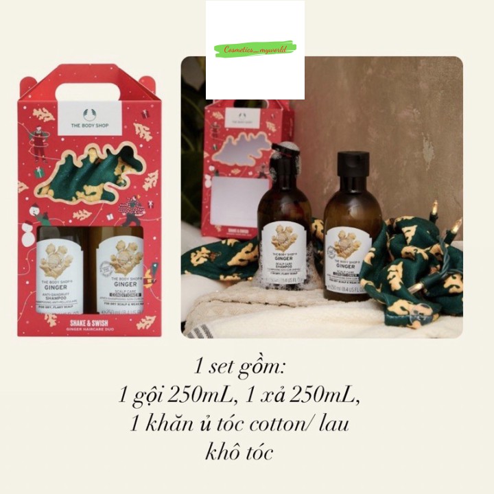 [Mã giảm giá mỹ phẩm chính hãng] Dầu gội hữu cơ - gừng tóc gàu/ fuji kiềm dầu - The body shop rất hiệu quả rất thích