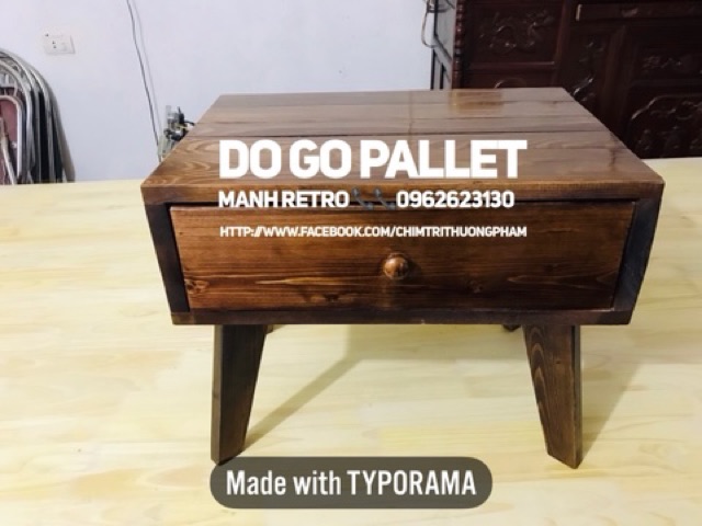 Táp đựng đồ để đầu giường kiểu giả cổ
