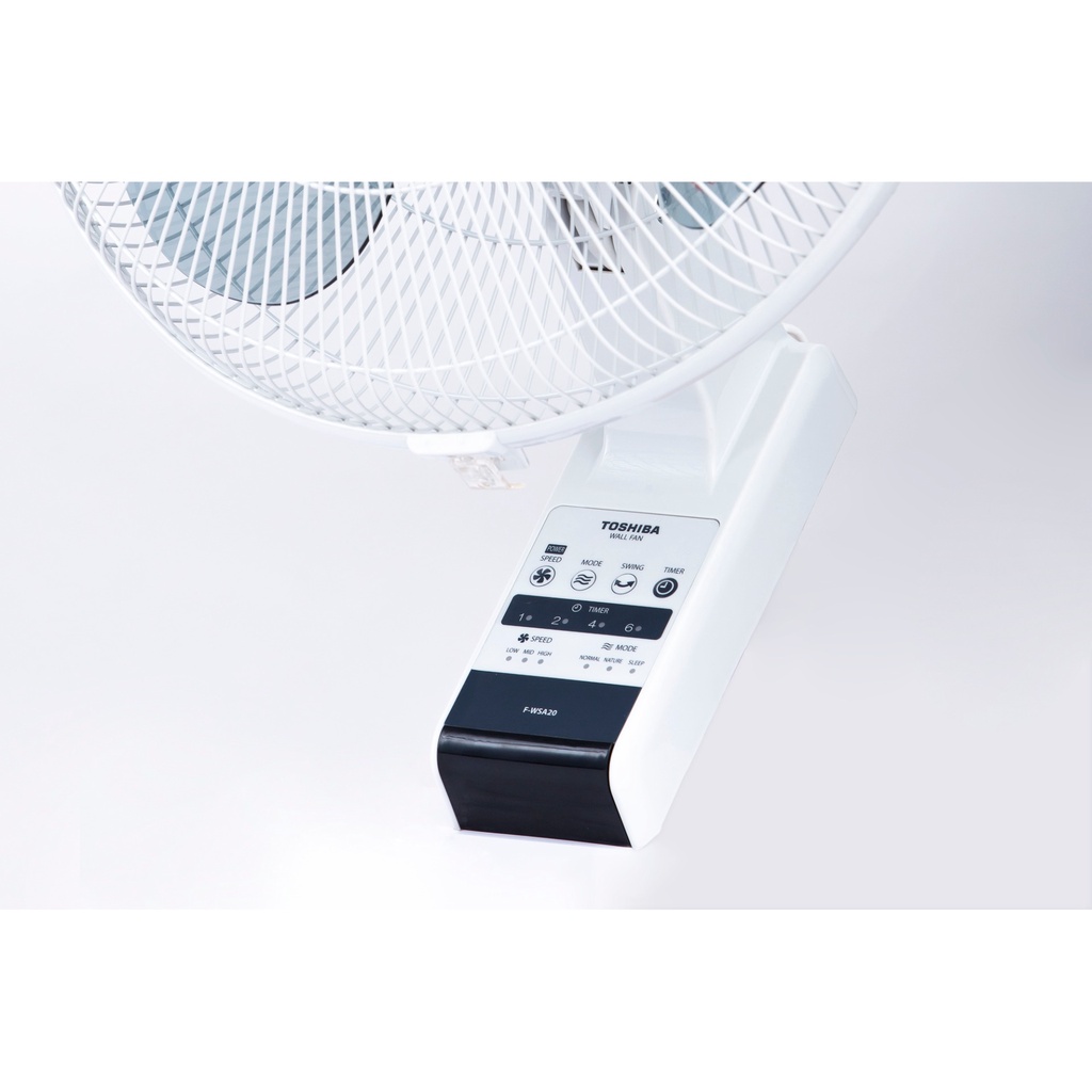 Quạt treo tường Toshiba F-WSA20VN - Điều khiển từ xa - Hẹn giờ tắt - Hàng chính hãng, bảo hành 12 tháng