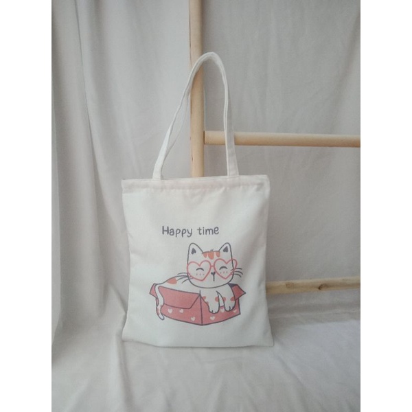 Mẫu túi tote vải canvas vừa A4