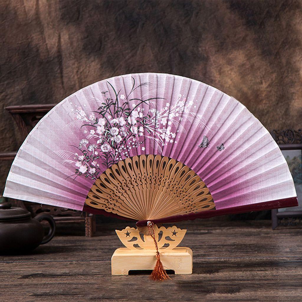 Quạt Xếp Bằng Gỗ Tre Phong Cách Trung Hoa Cổ Điển