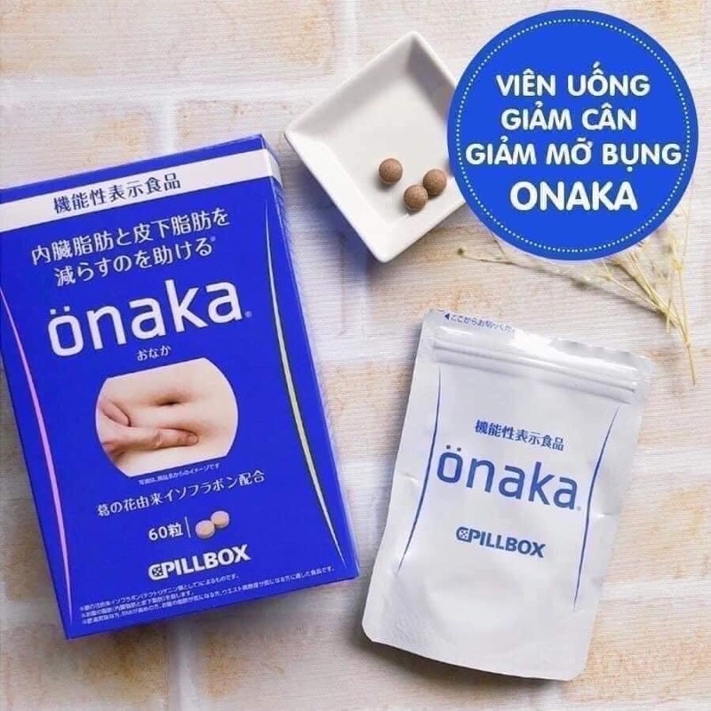 Béo bụng  Viên uống hỗ trợ giảm mỡ-b.ụng Onaka của Nhật Bản gói 60 viên hỗ trợ tan mỡ-bụngg