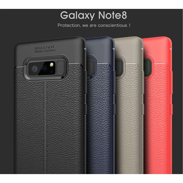 SAMSUNG GALAXY NOTE 8 - ỐP CAO SU DẺO GIẢ DA.