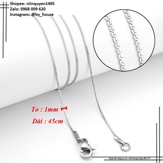 Dây chuyền nữ unisex thép titan trơn mảnh kiểu số 8 nhiều size không gỉ