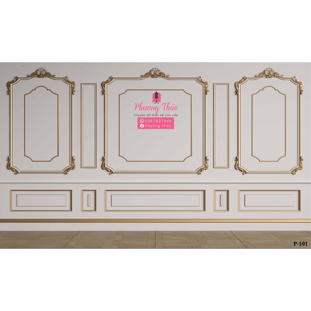 Tân cổ điện phào chỉ vàng sang trọng khổ rộng