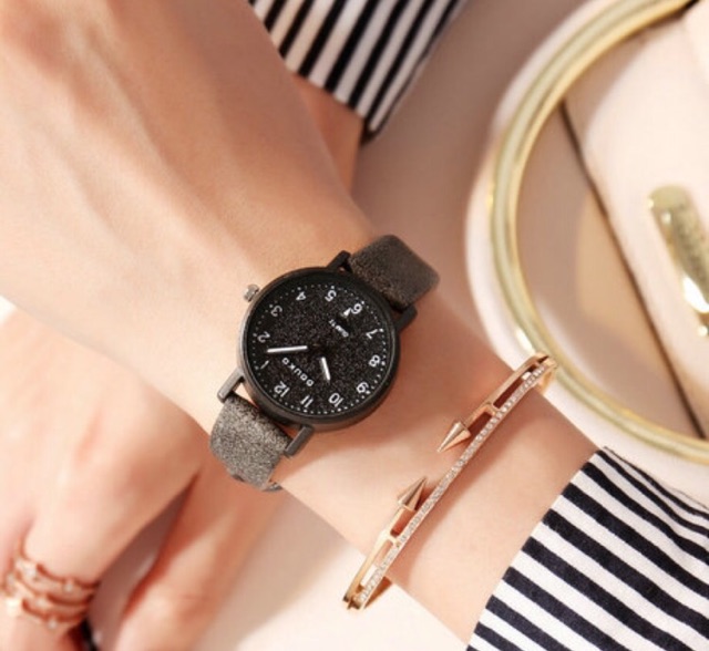 [GIÁ SỈ] ĐỒNG HỒ NỮ DÂY DA DOUKU KIM TUYẾN BÔNG TUYẾT CỰC ĐẸP NHIỀU MÀU | BigBuy360 - bigbuy360.vn