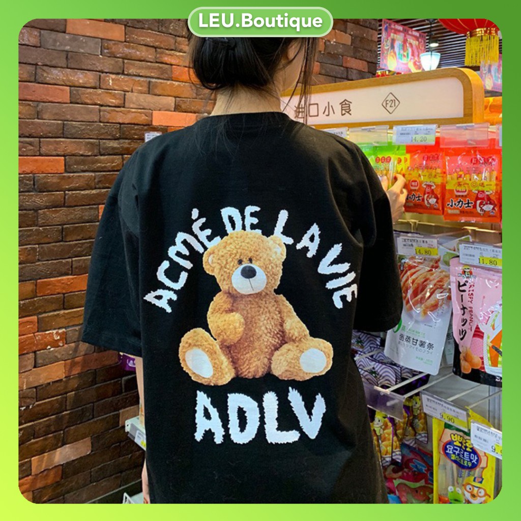 Áo thun unisex nam nữ đẹp Gấu Teddy ADLV basic Leu Boutique | BigBuy360 - bigbuy360.vn