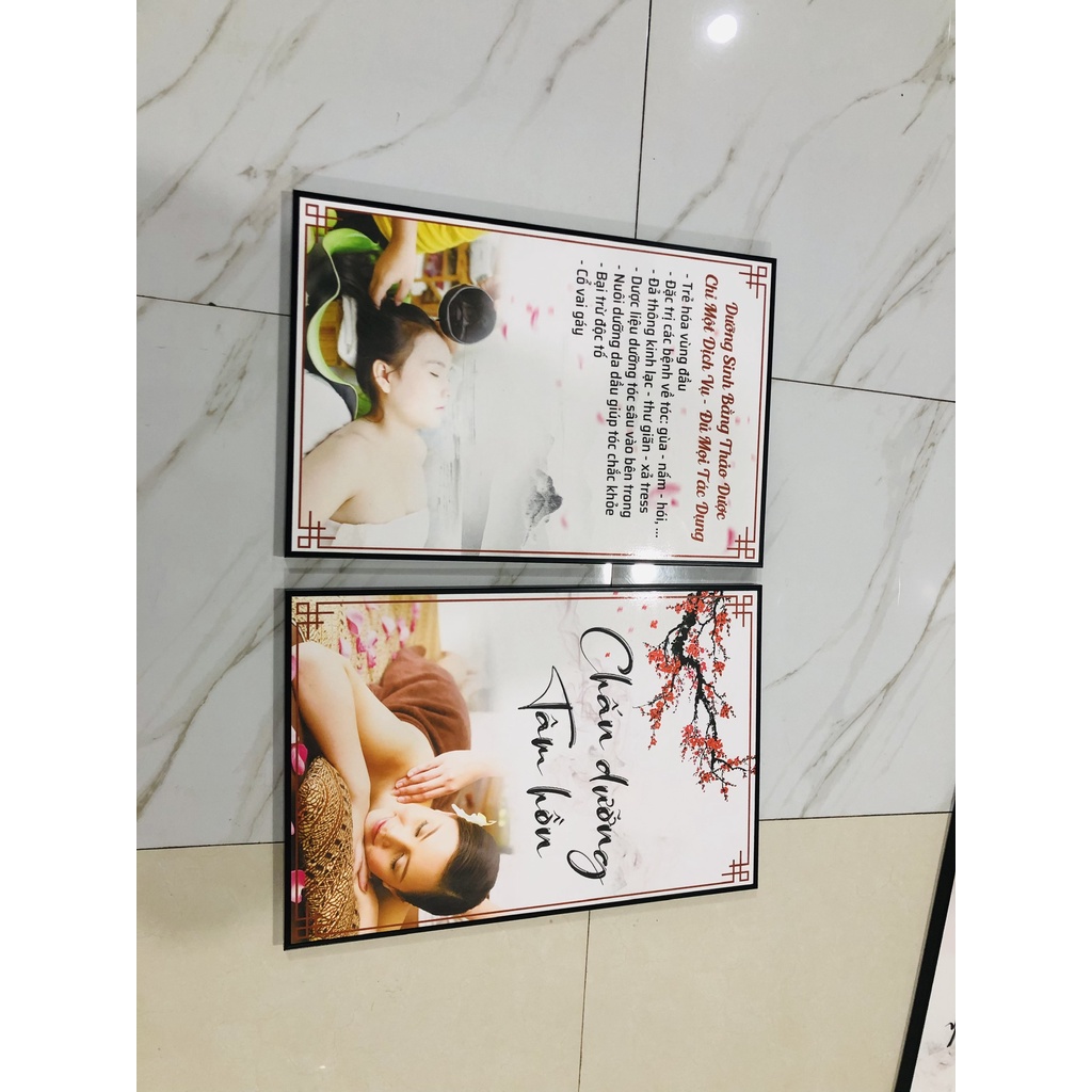 GIÁ XƯỞNG] TRANH SPA DƯỠNG SINH TREO TƯỜNG & DÁN TƯỜNG BỘ 3 TRANH 40*60*3