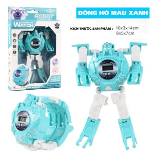 Đồng Hồ Điện Tử Cao Cấp  Dành Cho Trẻ Em Biến Hình Robot 2 Trong 1 DHROBOT