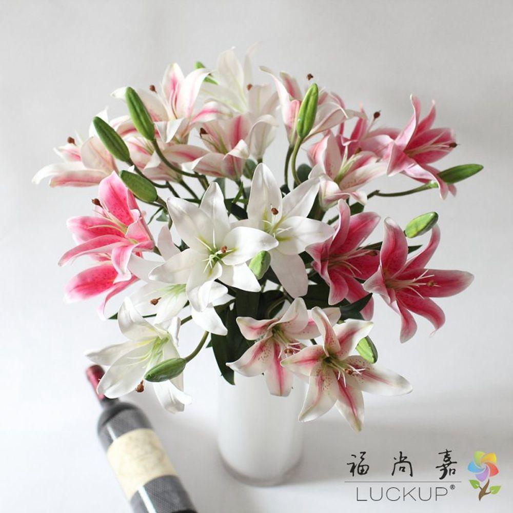Chậu Hoa Giả Hai Bông Trang Trí Nhà Hàng / Khách Sạn / Văn Phòng