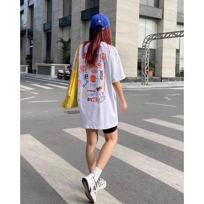 Áo thun SWE Logo áo thun tay lỡ unisex