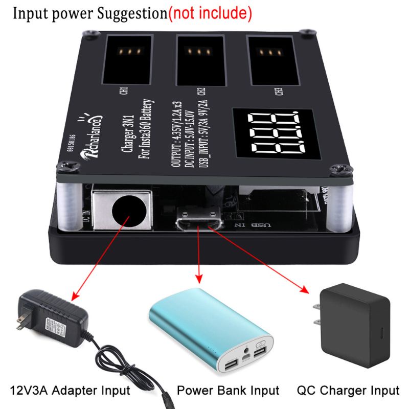 Củ Sạc Nhanh 3 Trong 1 Cổng Micro USB 12V 3A EU / US