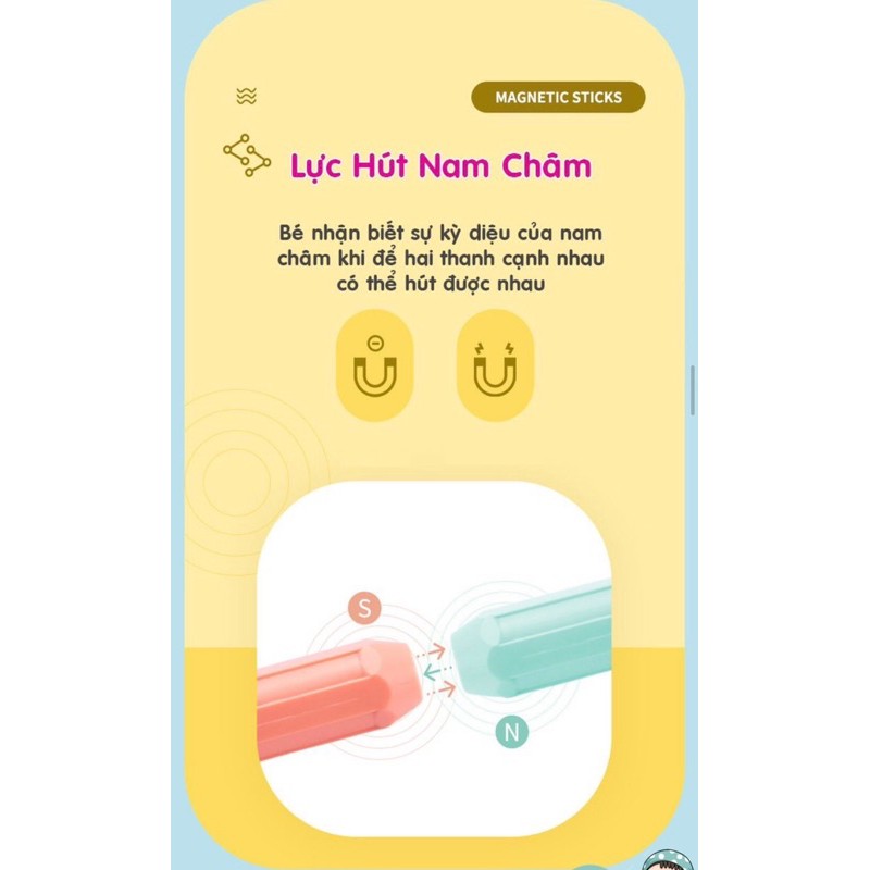 bộ xếp hình nam châm 42 chi tiết