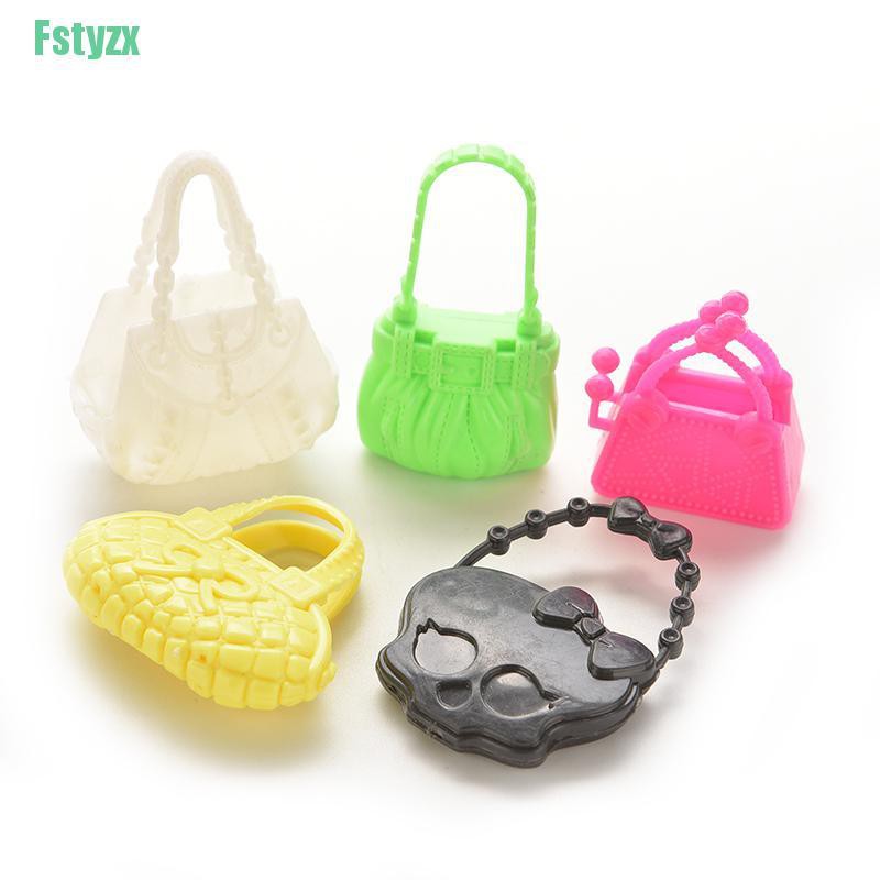 fstyzx Mix 10pcs Hand Bag Shoulderbag For Barbie Doll Accessory Style Random