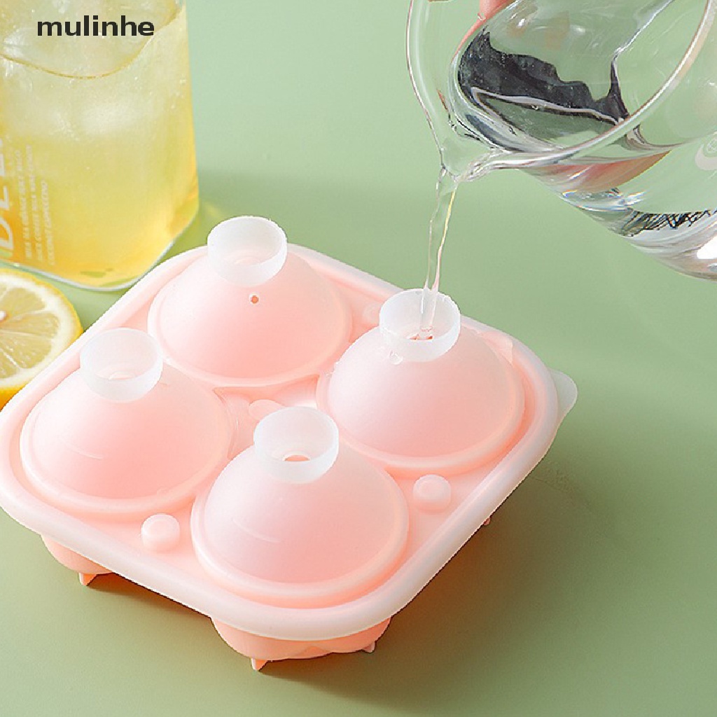 Khuôn Silicone Làm Đá Viên 4 Ngăn Tạo Hình Hoa Hồng 3D Tiện Dụng