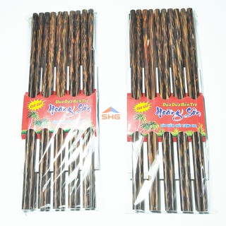 Vĩ đũa dừa bến tre 10 đôi cao cấp, đũa đặc chắc