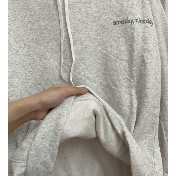 Set bộ áo hoodie quần nỉ bom màu xám ( chữ nhỏ xanh bên phải ) | BigBuy360 - bigbuy360.vn