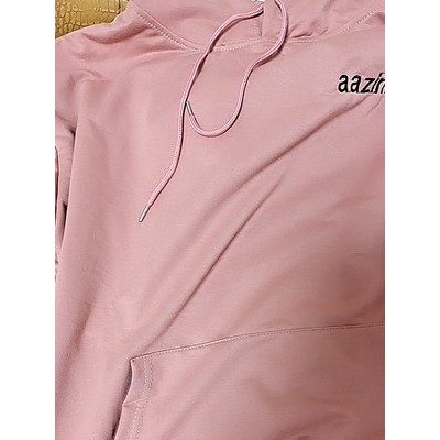 Áo hoodie aazim chữ ngực (có ảnh thật)