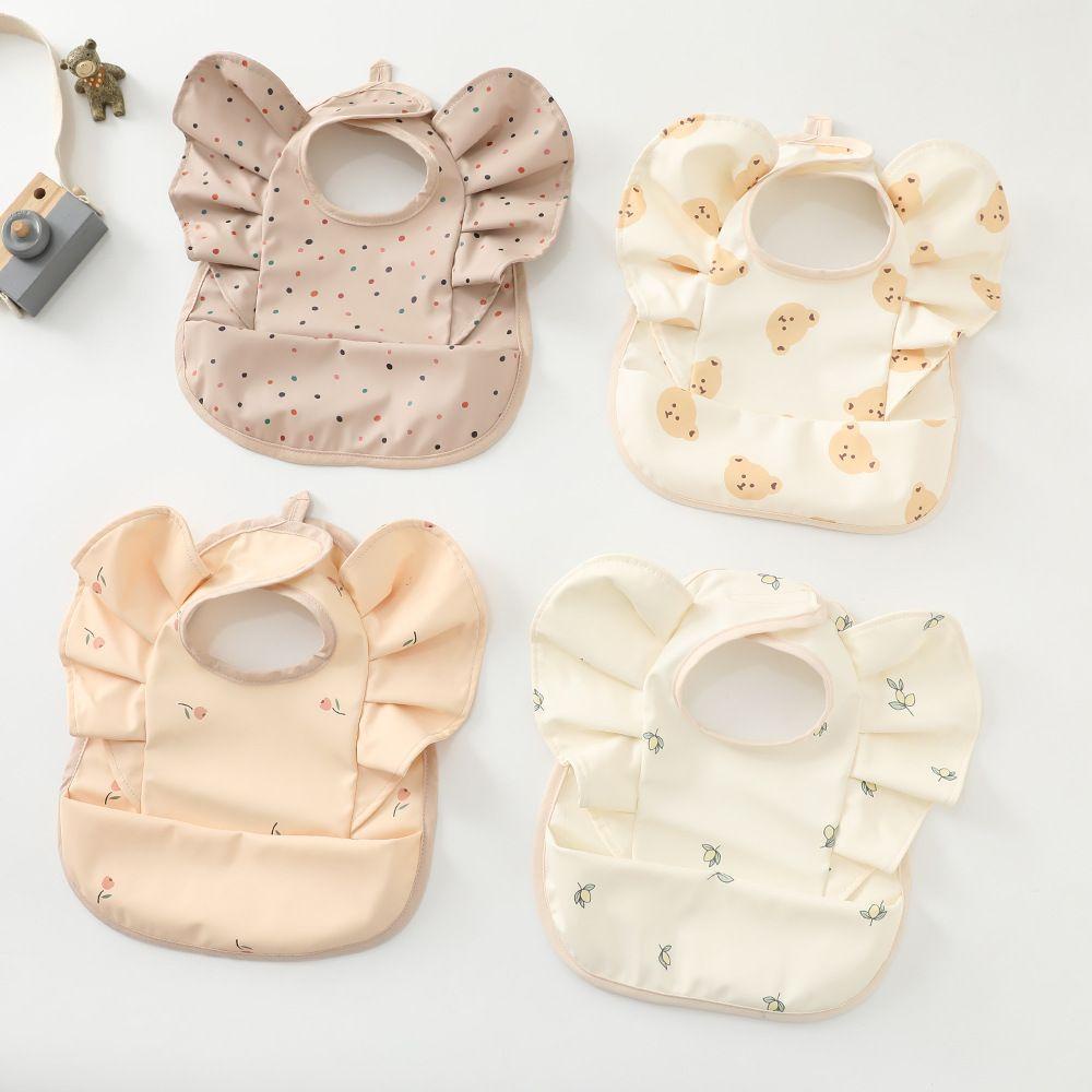 ROSE Yếm Ăn Chống Thấm Nước Họa Tiết Hoạt Hình Cho Bé