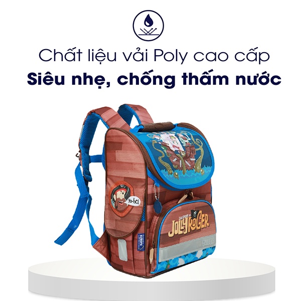 Balo chống gù Tiger Family Nature Quest Jolly Roger, balo học sinh cho bé trai từ 16 - 25kg