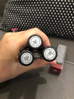 Son Mac ruby woo, chili, rusian red, marakesh