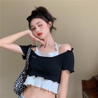 Set 2 áo dây + croptop