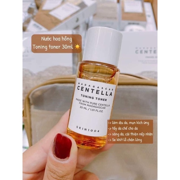 Combo 5 sản phẩm dưỡng da mini rau má SKIN1004 Madagascar Centella