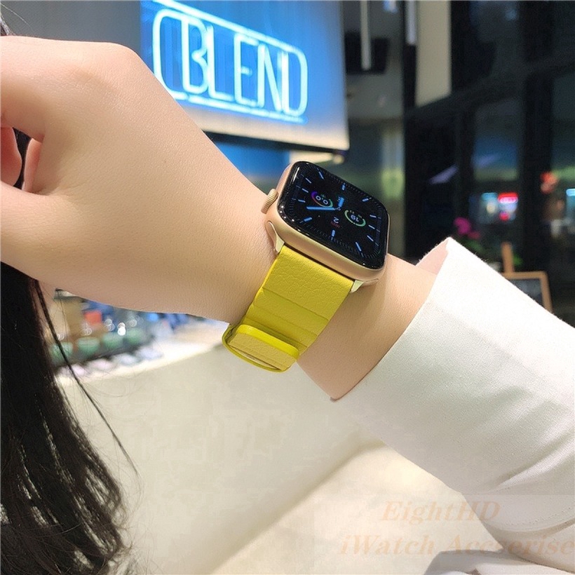 Dây Đeo Bằng Da Thật Cho Đồng Hồ Thông Minh Apple Watch Series 6 SE 5 4 42mm 38mm 44mm 40mm