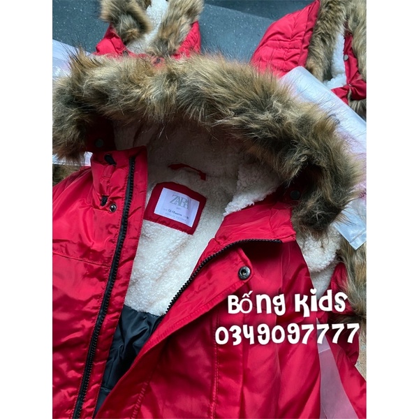 Áo Parka Lót Cừu Đỏ ZR