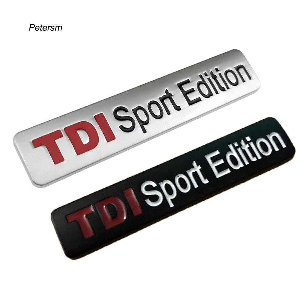 Miếng dán trang trí xe hơi 3D họa tiết chữ TDI Sport Edition bằng hợp kim kẽm kích thước 8.3cm x 1.7cm