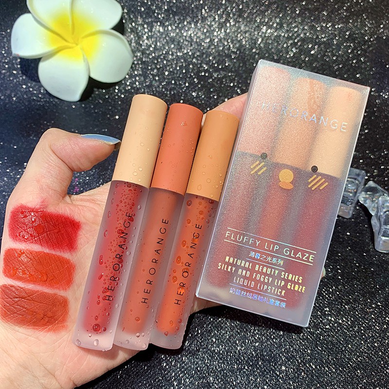 ♕Bộ 3 Son Kem Màu Nhung Lì Kháng Nước Hiệu HERORANGE