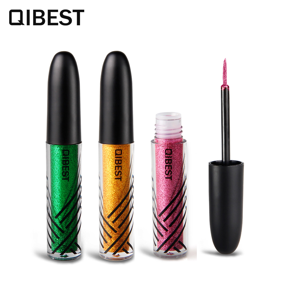 CABEZA QIBEST Liquid Eyeliner Easy To Use Long Lasting Eyeliner Glitter No Blooming Smudge-proof Sequins Quick Drying Makeup Waterproof
