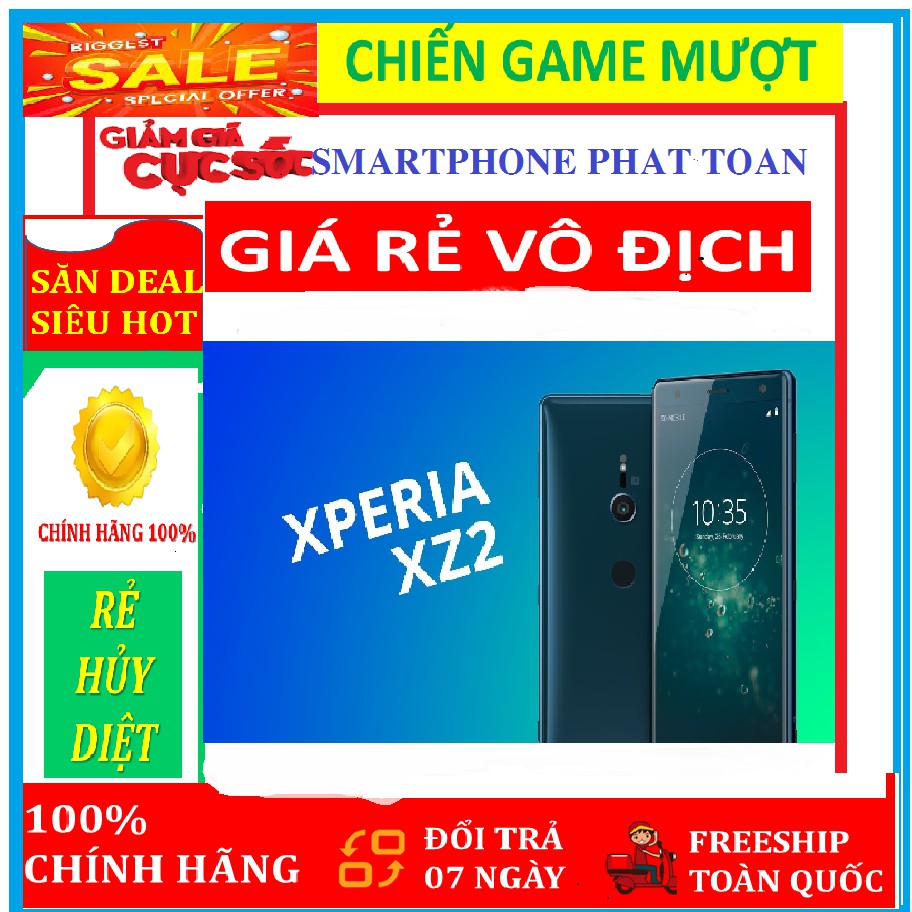 điện thoại Sony Xperia XZ2 Chính hãng ram 4G/64G - chiến PUBG/Free ngon