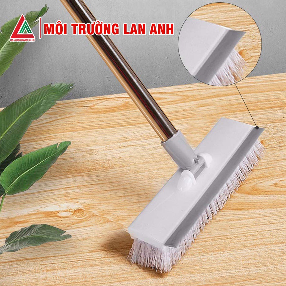 Chổi Lau Sàn , Cây Lau Sàn Gạt Nước Quét Gạch 2 Đầu Tiện Lợi Dễ Điều Chỉnh Chiều Dài Ngắn Phù Hợp