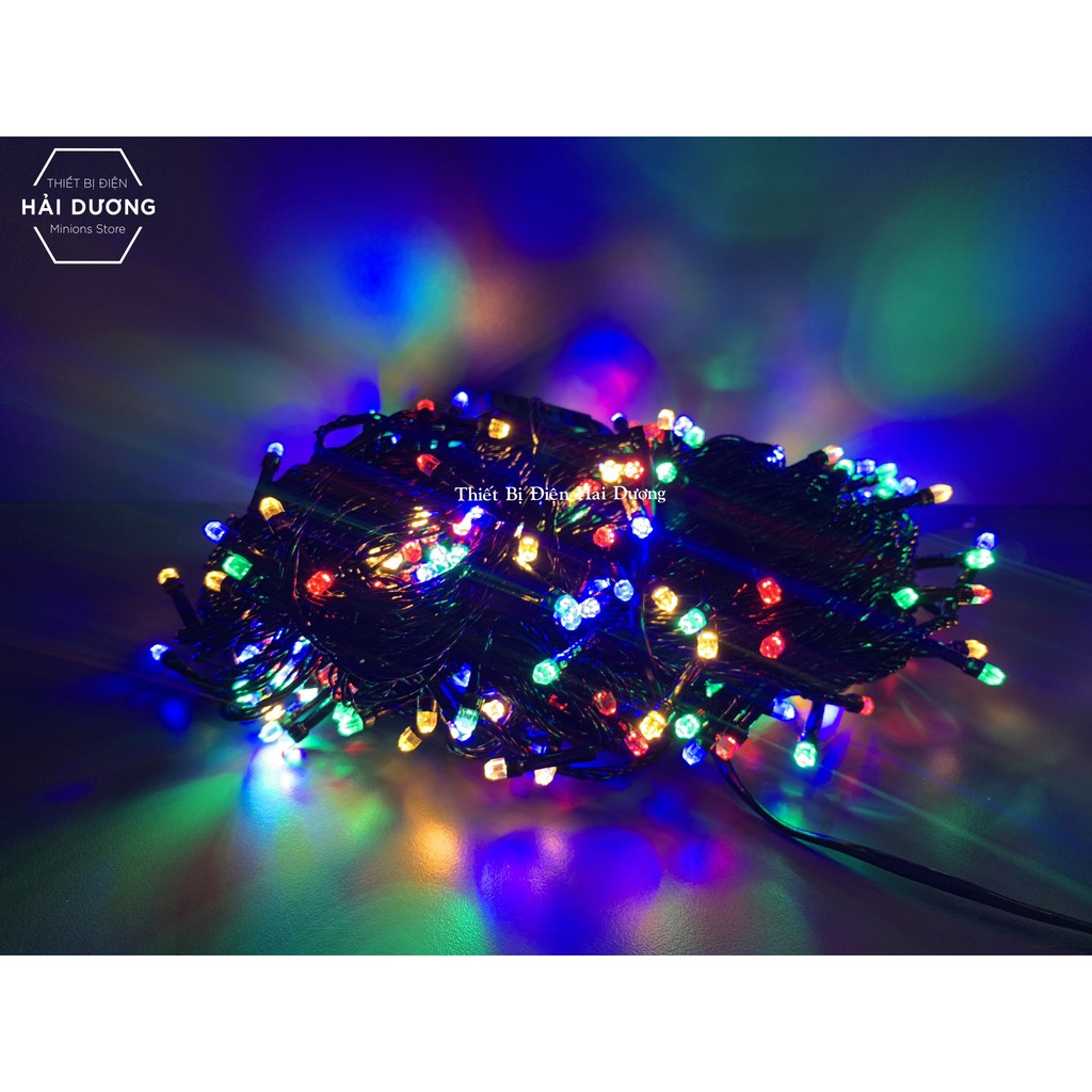 Bộ Dây đèn Led trang trí Bóng Kim Cương dài 50 mét 200 bóng - 20 mét 100 bóng - 8 chế độ nháy - bảo hành 1 năm
