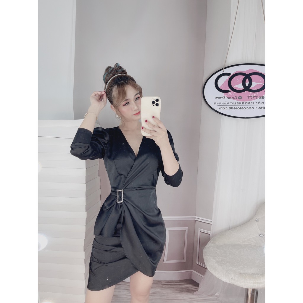 Đầm vải lụa Hàn Châu nhập khẩu cao cấp - DA003 | BigBuy360 - bigbuy360.vn