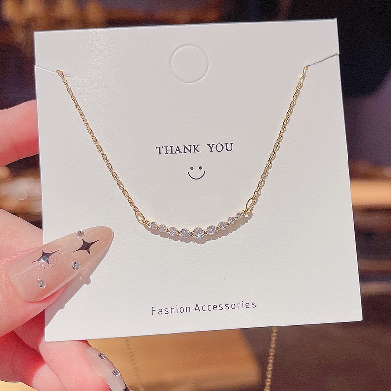 Dây Chuyền Vòng Cổ Đính Đá Thời Trang Hàn Quốc Phong Cách Tiểu Thư Siêu Sang Chảnh Dự Tiệc Mainia Shop 009