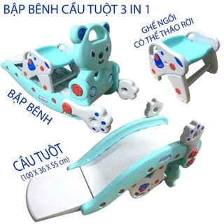 Cầu tuột bập bênh ghế ngồi 3 in 1 cho bé