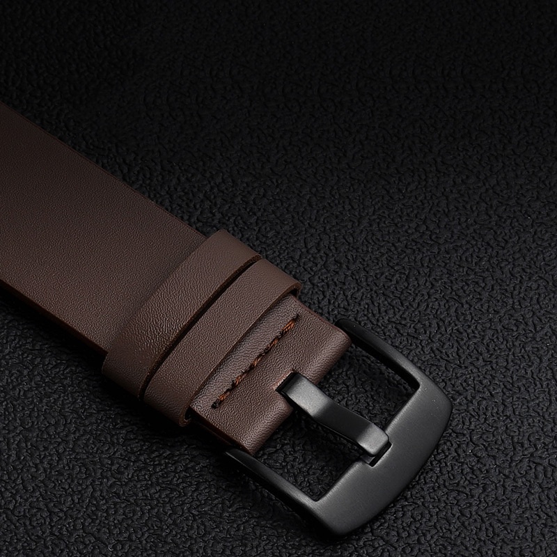 Dây Đeo Bằng Da 20mm 22mm 18 24mm Tháo Gỡ Nhanh Cho Đồng Hồ Thông Minh Samsung Galaxy Watch 3 Active2 40 44mm Huawei Watch Gt 2