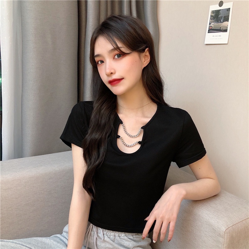 Áo Thun Tay Ngắn Dáng Rộng Phong Cách Hàn Quốc Cho Nữ