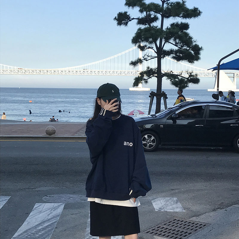 Áo Sweater Hàn Quốc Dáng Rộng Dài Tay Thời Trang Thu Đông 2020 Cho Nữ