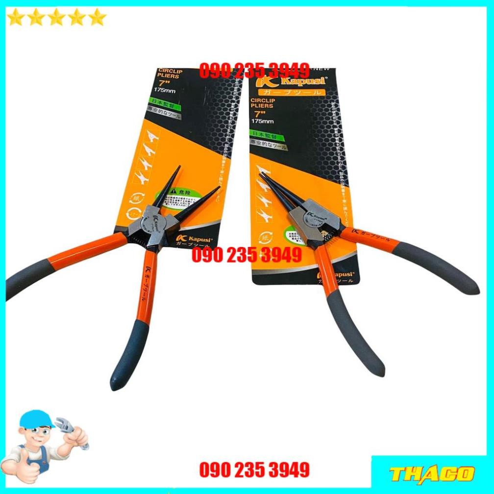 Bộ 4 kìm mở phe trong, phe ngoài, mũi thẳng, mũi cong  - Kìm Mở Phe Linbon 7 INCH - Chính hãng KAPUSI