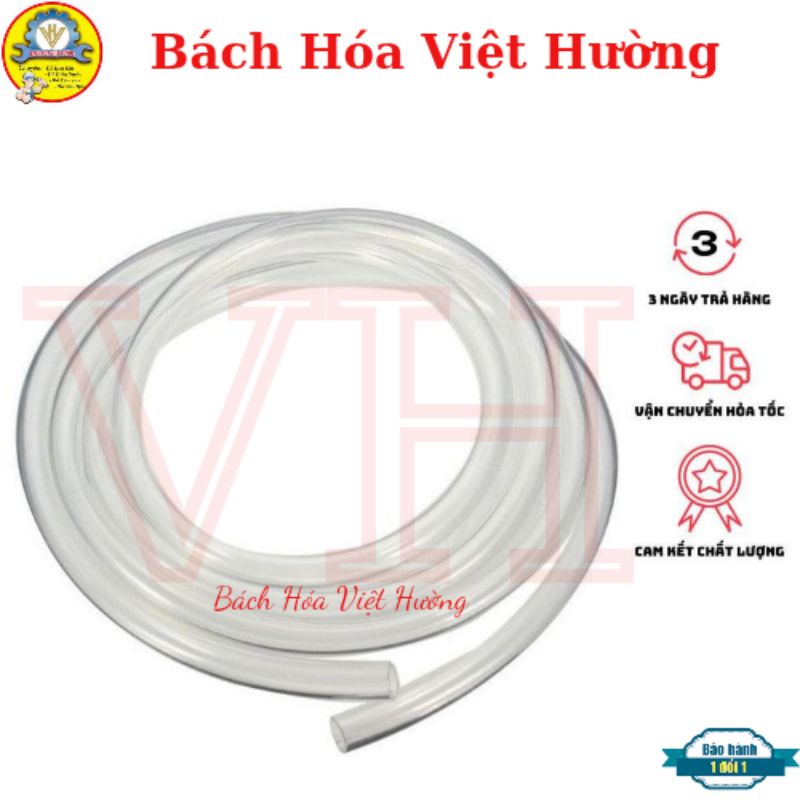 Ống dây nước dẻo trong suốt, Dây tio ống nước tio nhựa dẻo đủ kích thước 6mm, 8mm, 10mm, 12mm, 14mm